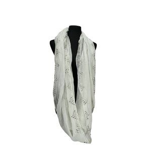 Mudd New Womans Light Gray Studded AMDA144400 Infinity Scarf Wrap‎